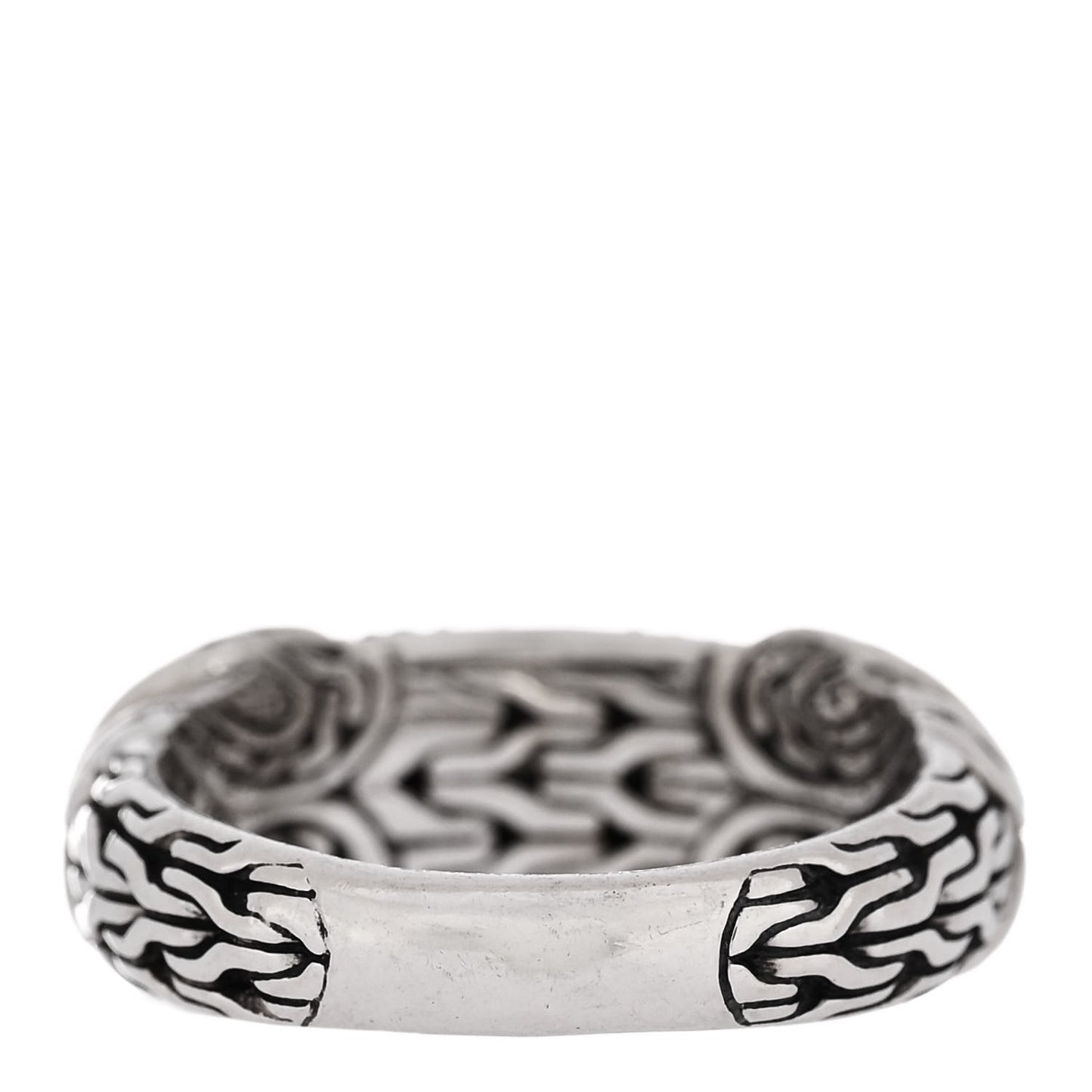 Sterling Silver Black Spinel Classic Chain Ring 54 7