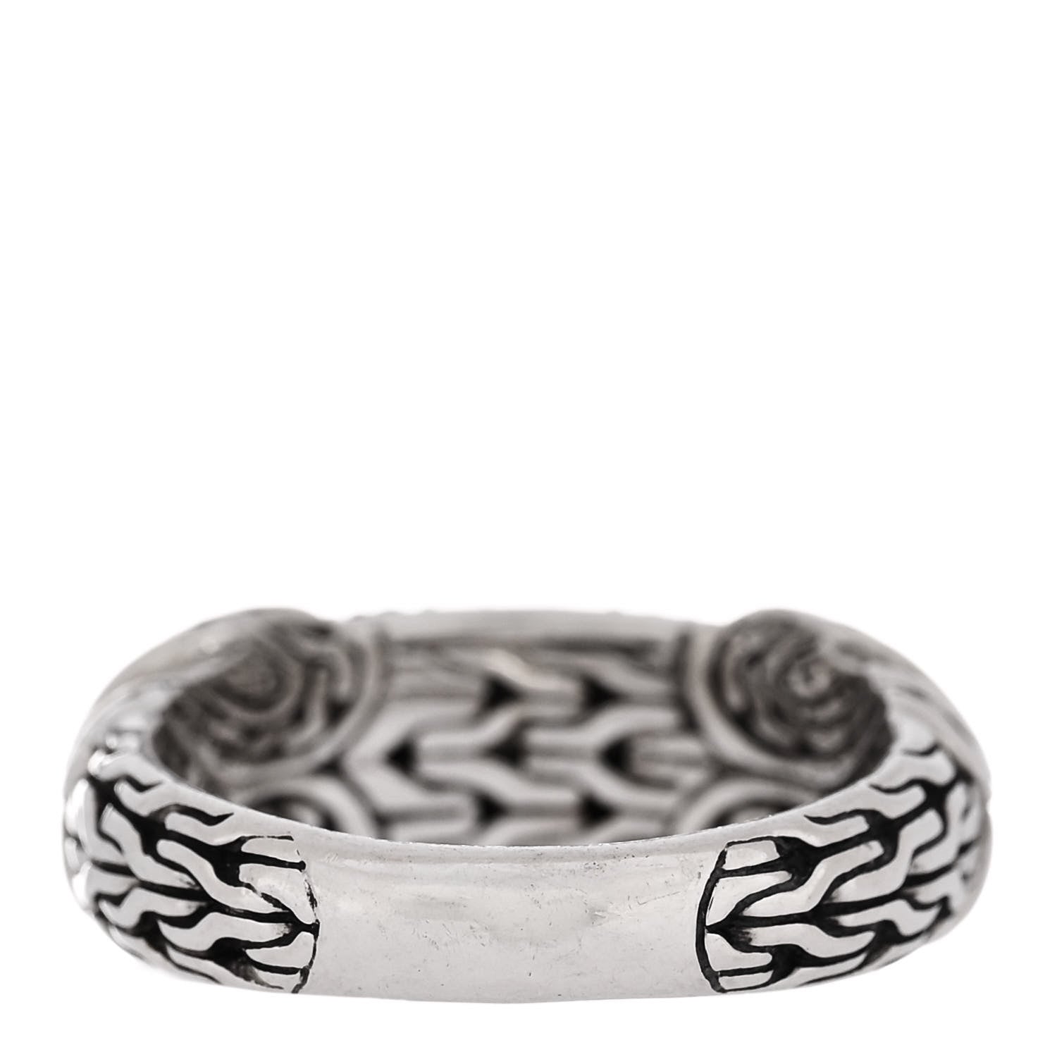 John Hardy Sterling Silver Black Spinel Classic Chain Ring 54 7 4 of 6
