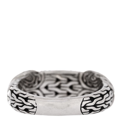 John Hardy Sterling Silver Black Spinel Classic Chain Ring 54 7 4 of 6