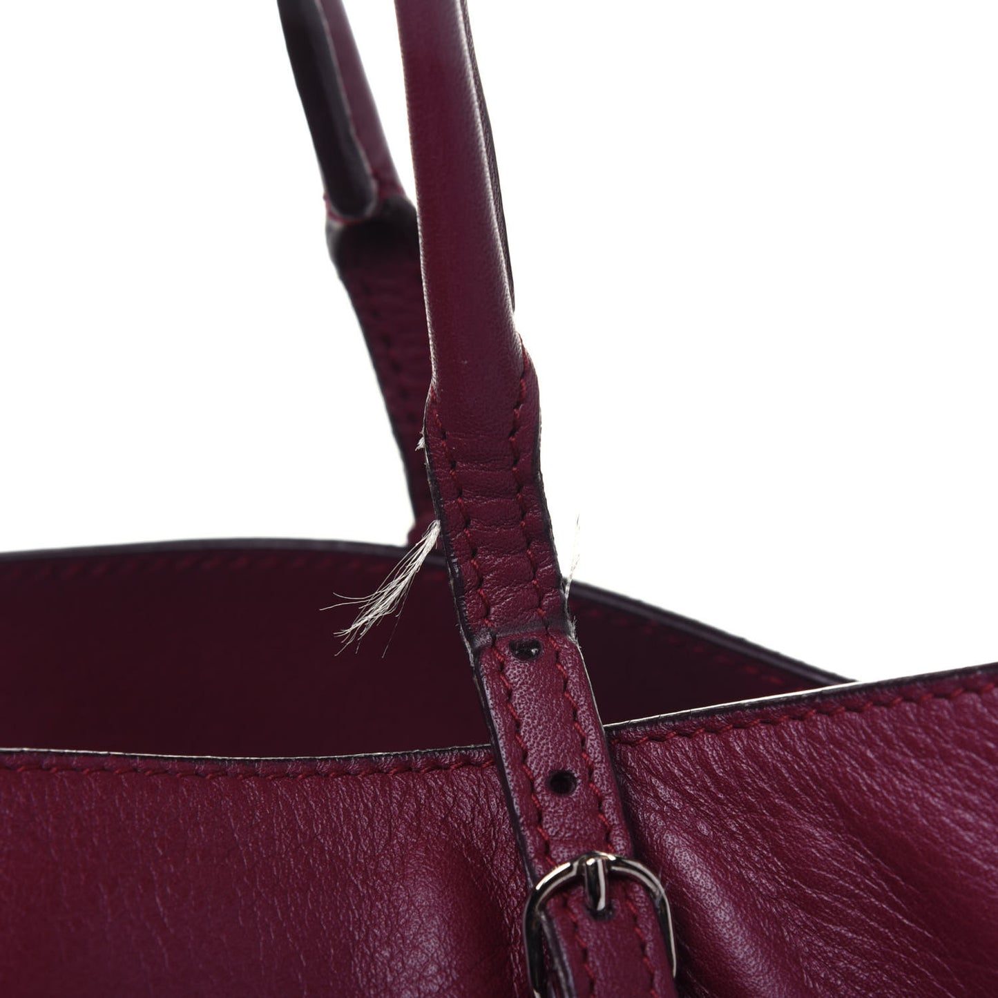 Veau Papier Classic Silver Hardware A4 Zip Around Tote Rouge Pourpre