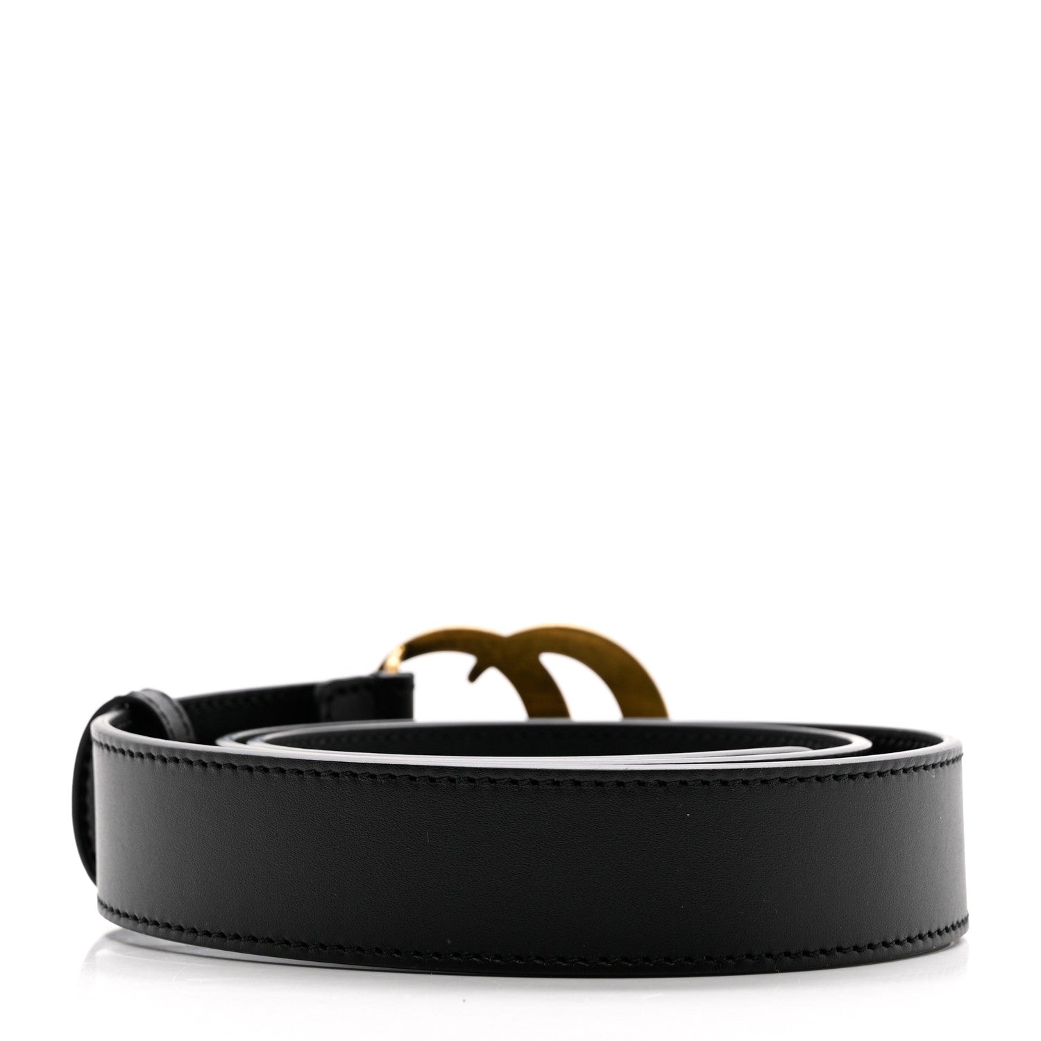 Gucci Calfskin Double G 30mm Belt 80 32 Black 2 of 5