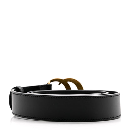 Gucci Calfskin Double G 30mm Belt 80 32 Black 2 of 5