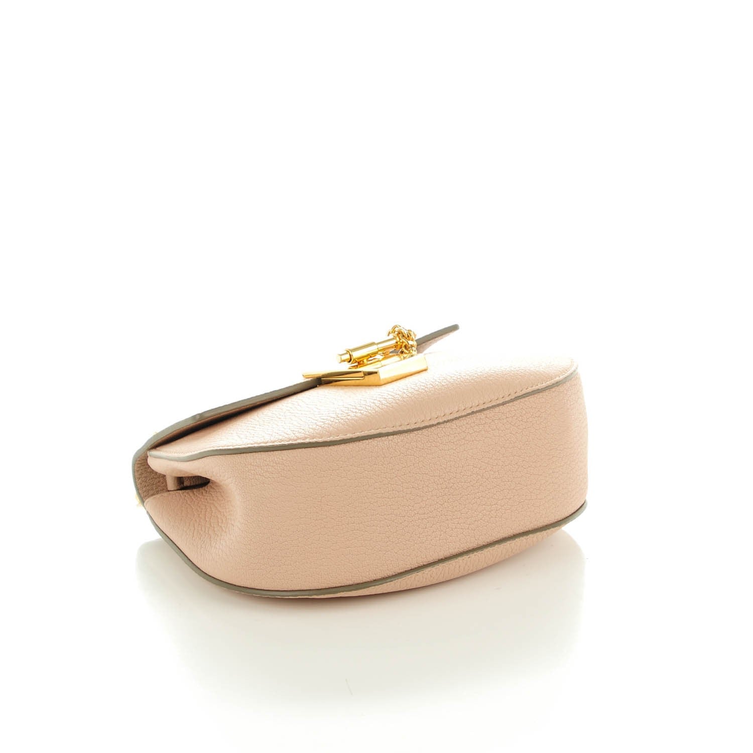 Chloe Grained Lambskin Mini Drew Shoulder Bag Cement Pink 4 of 6