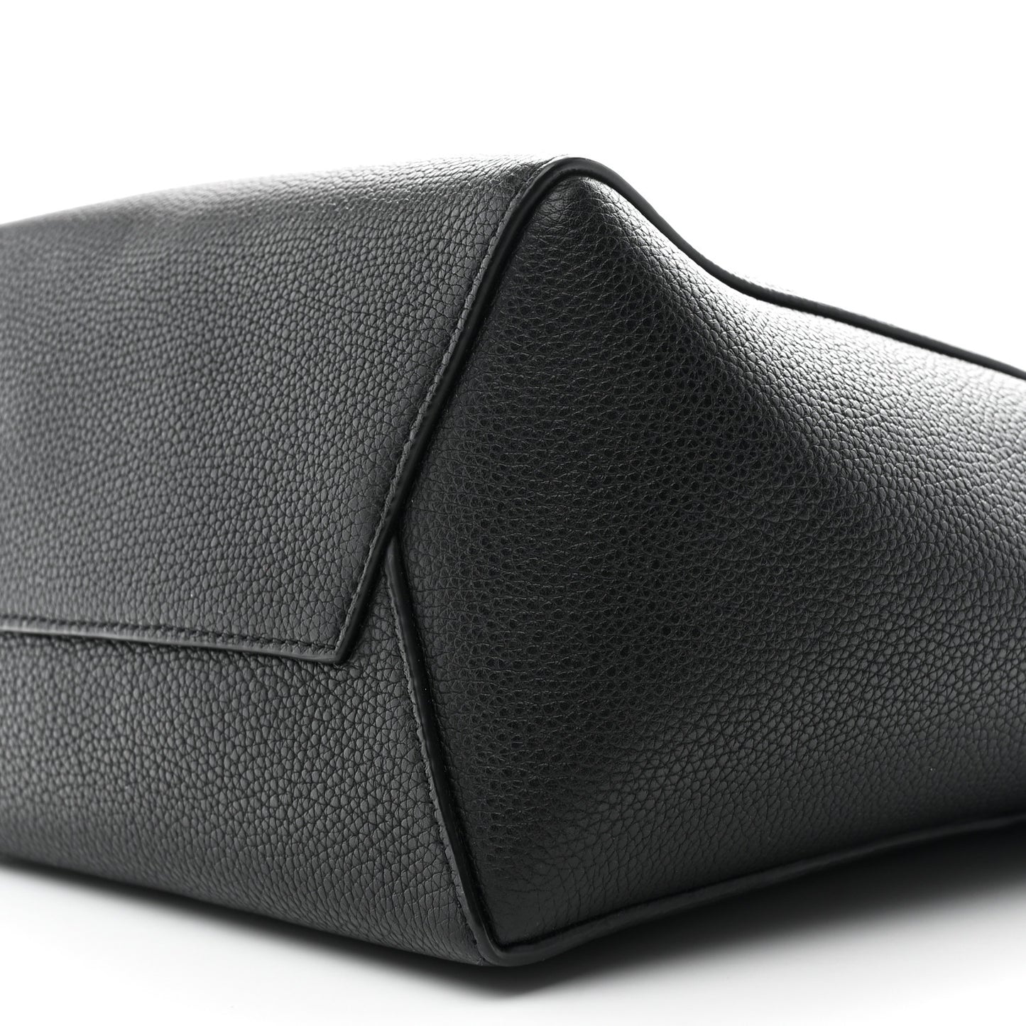 Soft Grained Calfskin Small Sangle Bucket Bag Black
