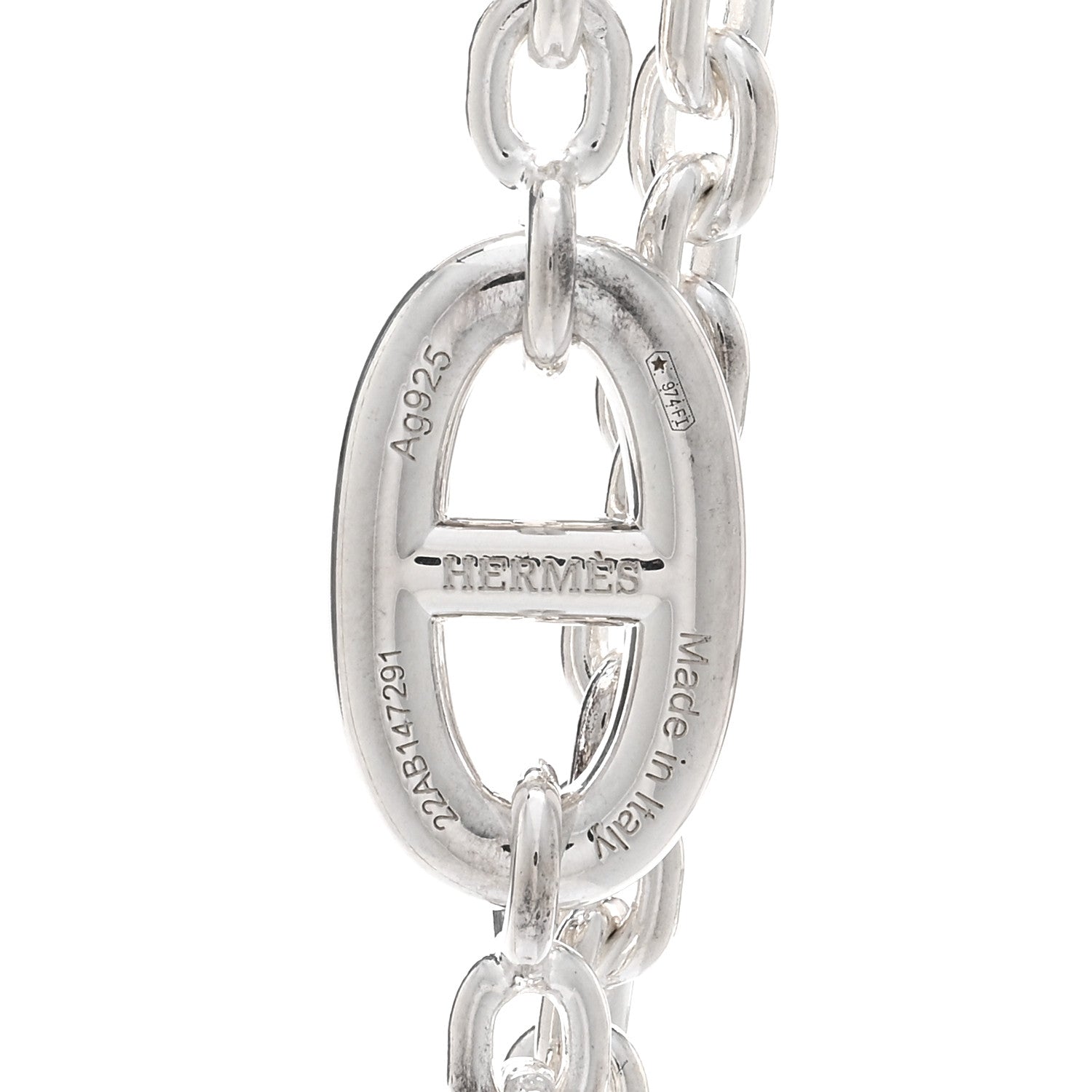 Hermes Sterling Silver Farandole Necklace 4 of 5