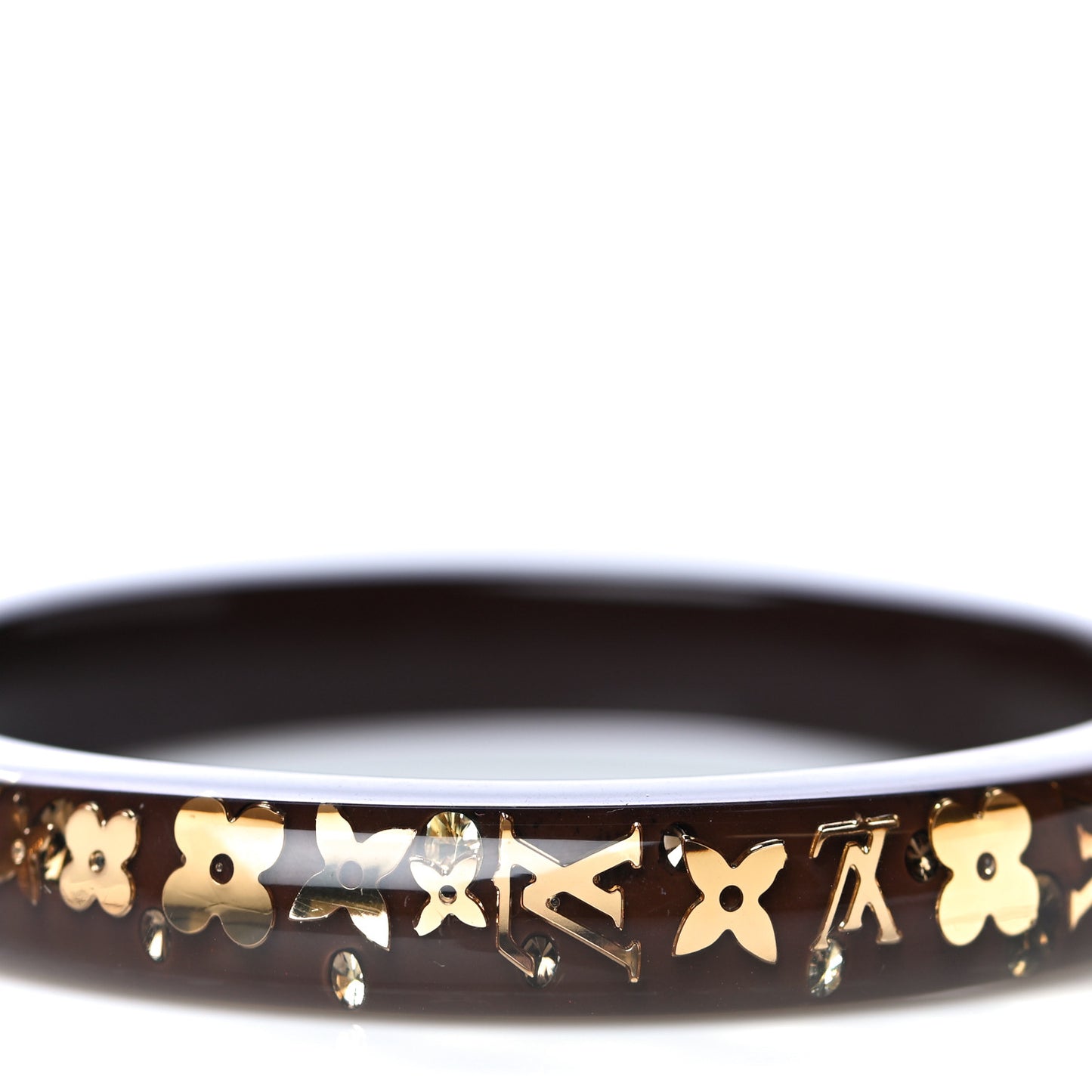 Resin Swarovski Medium Inclusion Bracelet PM Marron