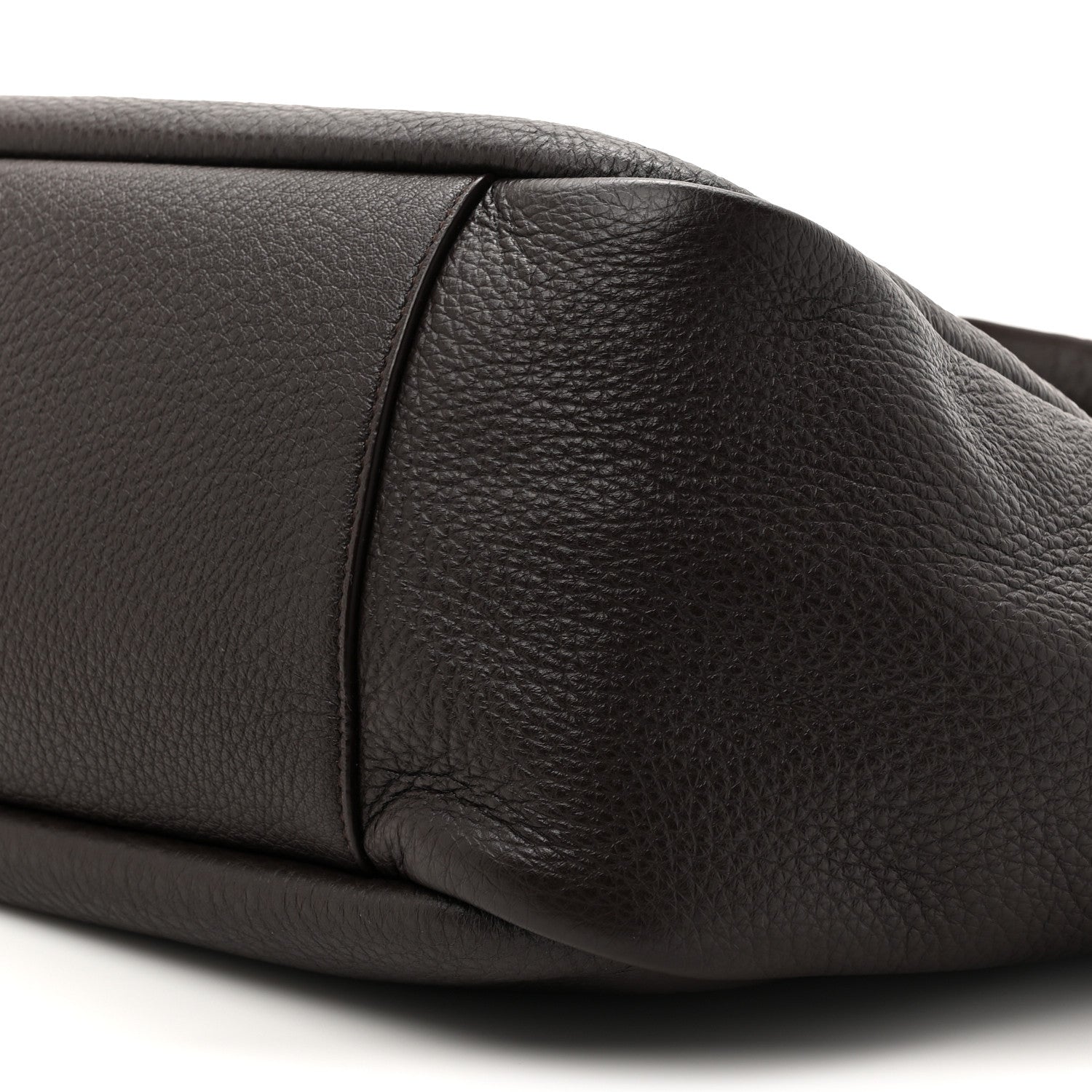 Saint Laurent Grained Deerskin Bea Tote Marron Fonce 8 of 9