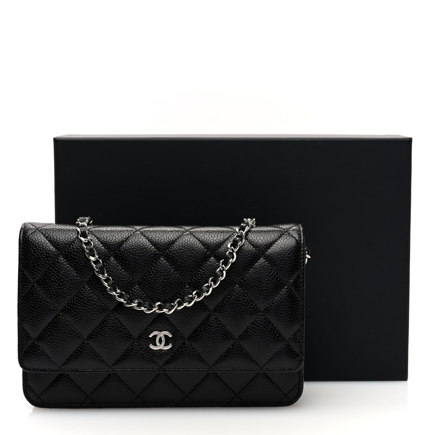 Chanel Caviar Quilted Wallet On Chain WOC Black 11 of 11