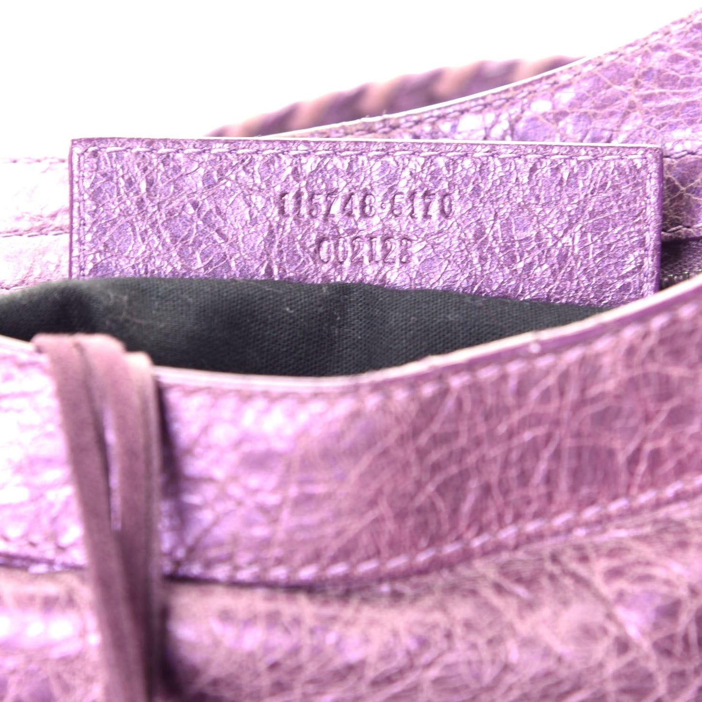 Agneau Classic Hardware City Metallic Purple