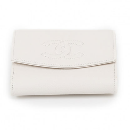 Chanel Caviar French Wallet White 3 of 11