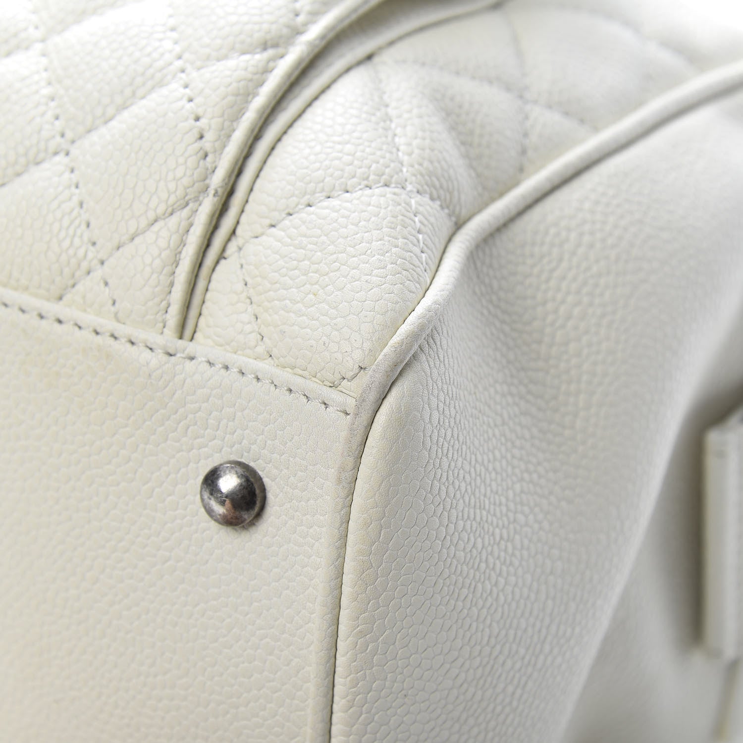 Chanel Caviar Quilted Large Casual Pocket Tote White 10 of 19