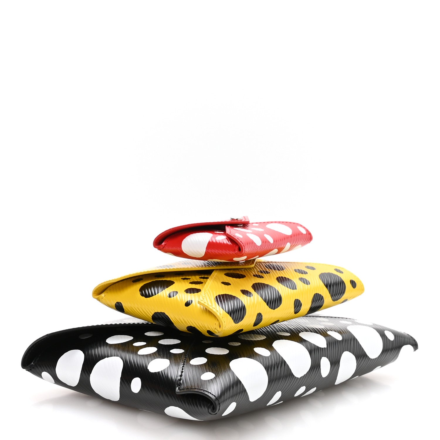 Louis Vuitton ハート型ケース イエロー Louis Vuitton LV X YK Epi Kirigami Pochette Set Black Red Yellow