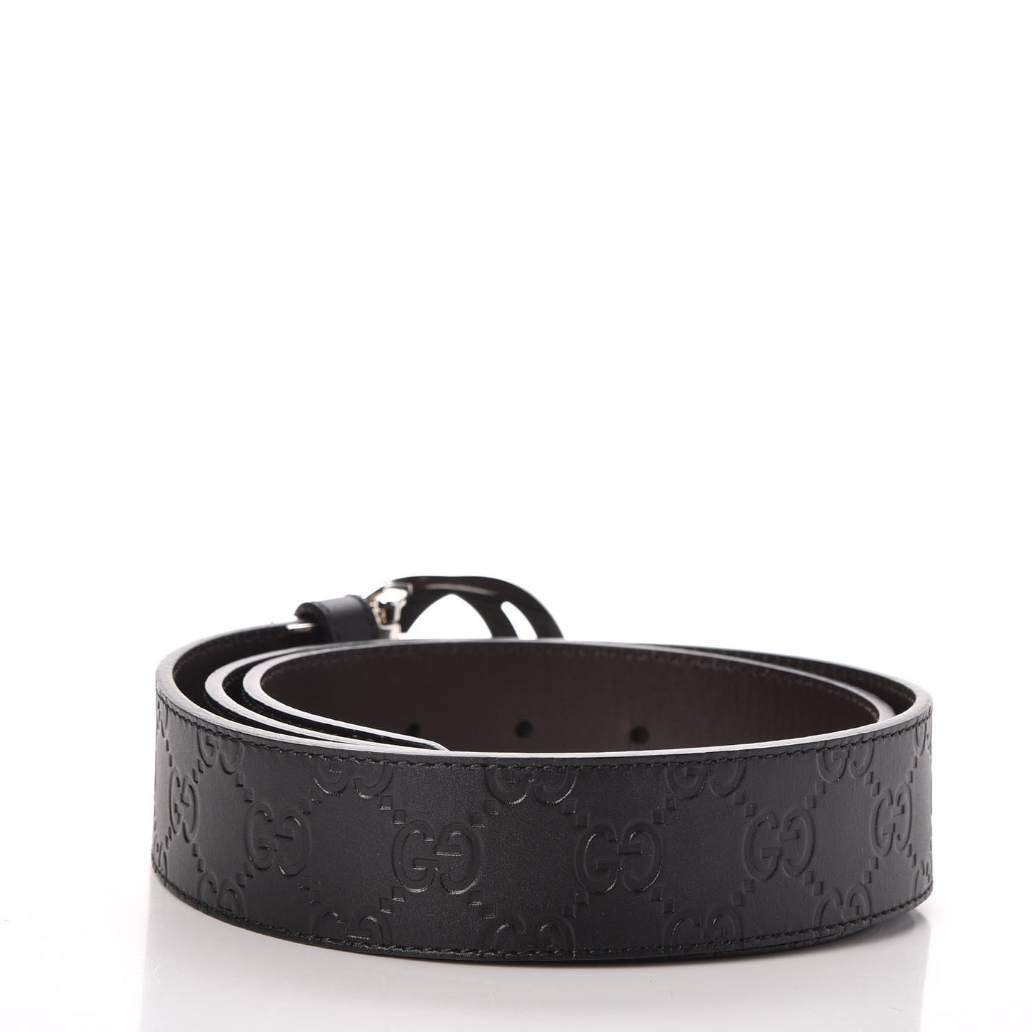 Guccissima Interlocking G Reversible Belt 90 36 Black Brown
