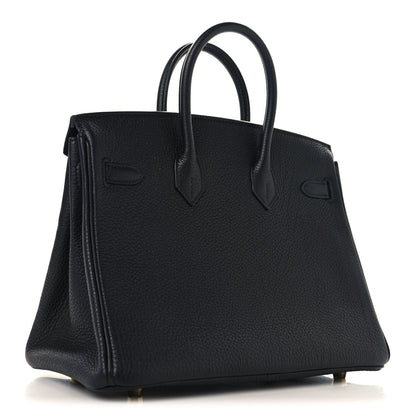 Hermes Togo Birkin 25 Black Black 3 of 12