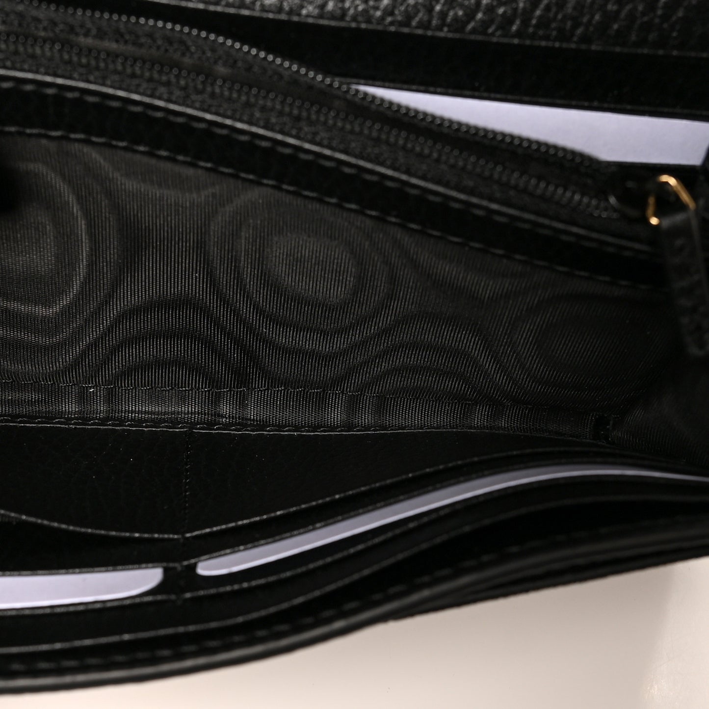 Dollar Calfskin GG Supreme Monogram GG Marmont Continental Wallet Black Beige Ebony