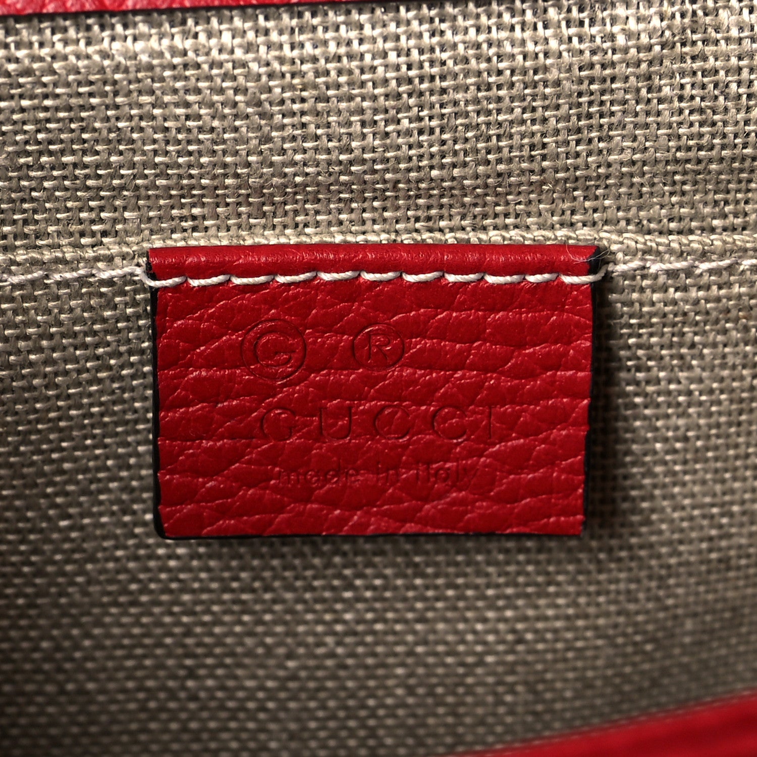 Gucci Dollar Calfskin Small Interlocking G Shoulder Bag Red 6 of 11
