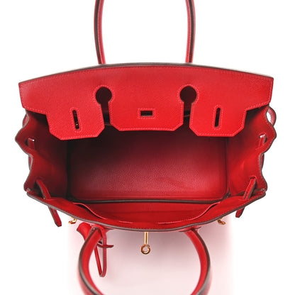 Hermes Epsom Birkin 30 Rouge Casaque 7 of 36