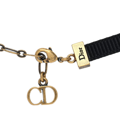Christian Dior Grosgrain Ribbon J'Adior Logo Choker Necklace Black 4 of 4