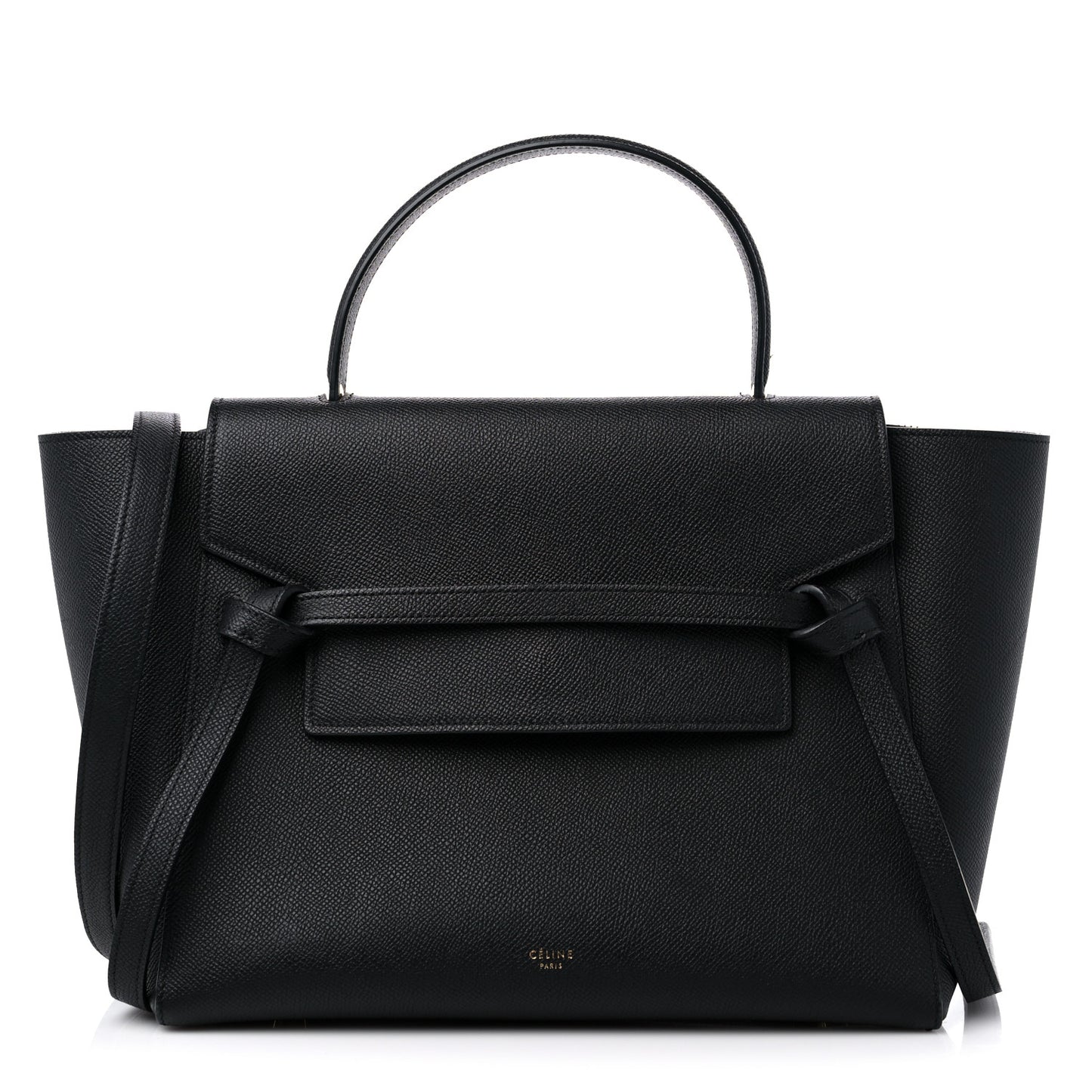 Grained Calfskin Mini Belt Bag Black