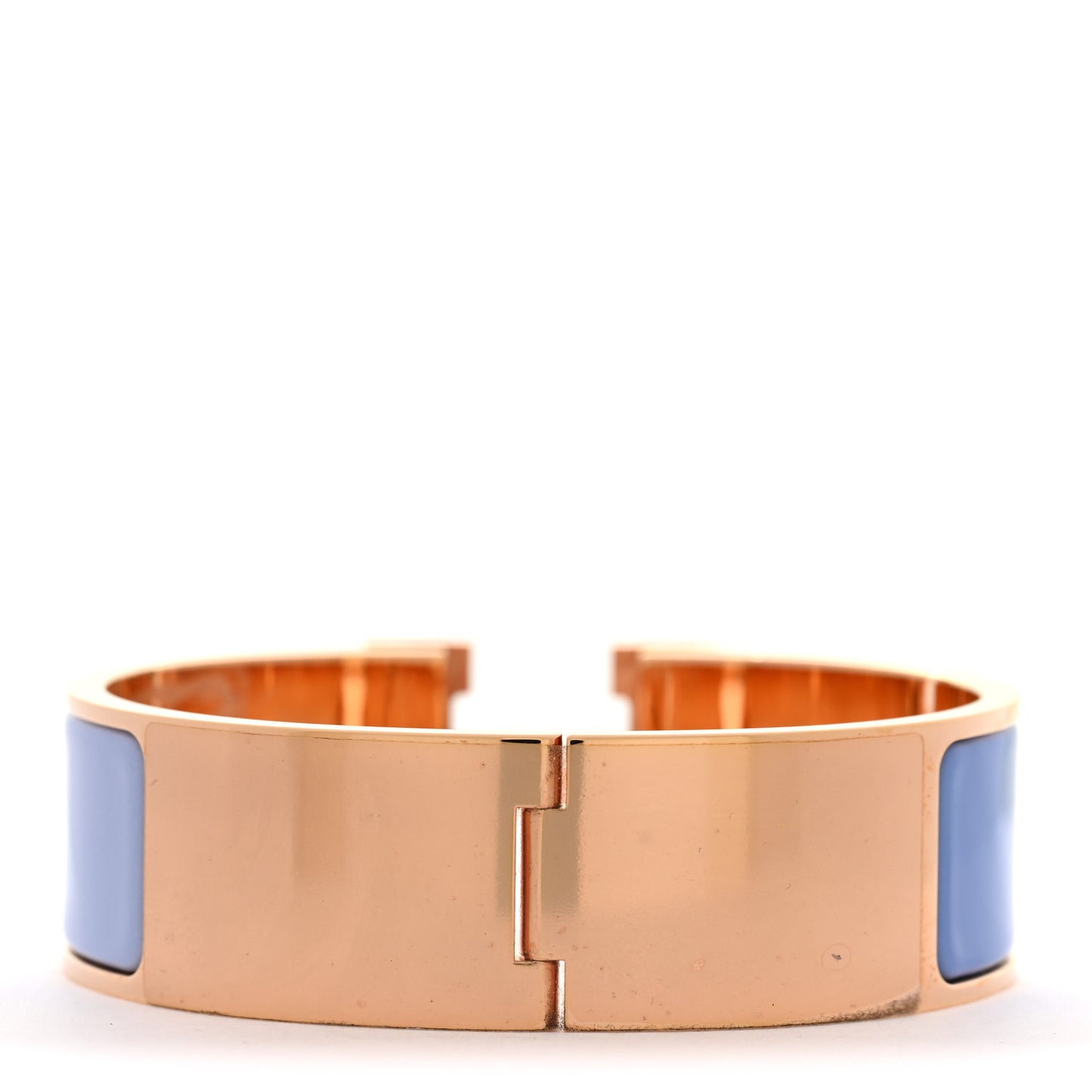 Enamel Wide Clic Clac H Bracelet GM Bleu Lavande Bleu Lupin