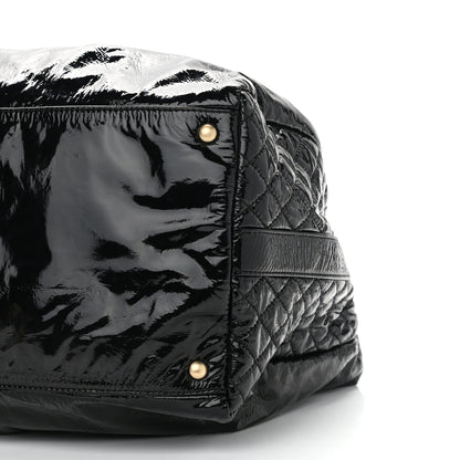 Chanel Vinyl XXL Rock and Chain Bowler Black 10 of 13