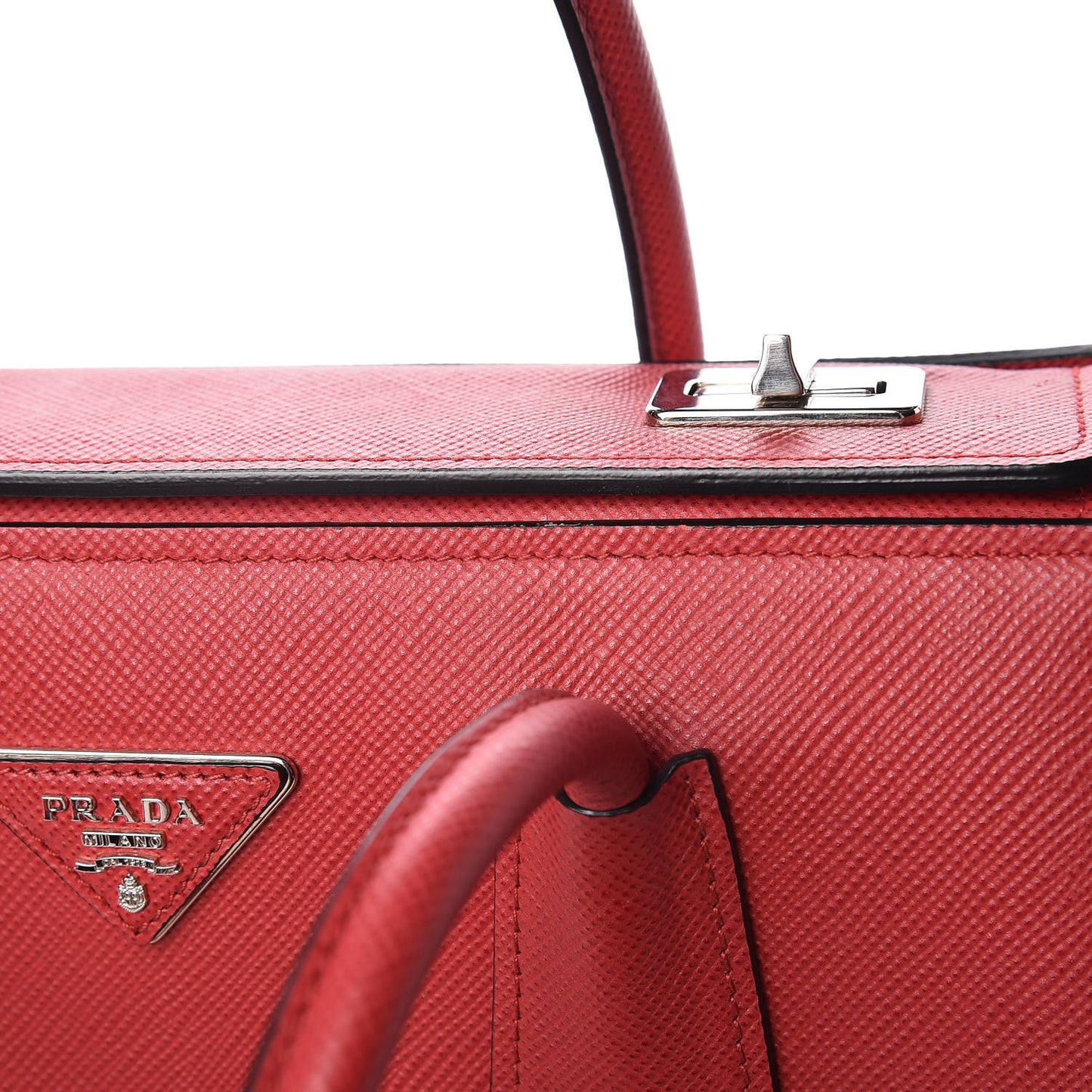 Saffiano Cuir Twin Tote Fuoco