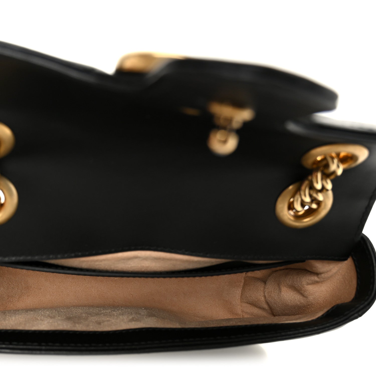 Gucci Calfskin Matelasse Mini GG Marmont Shoulder Bag Black 5 of 11