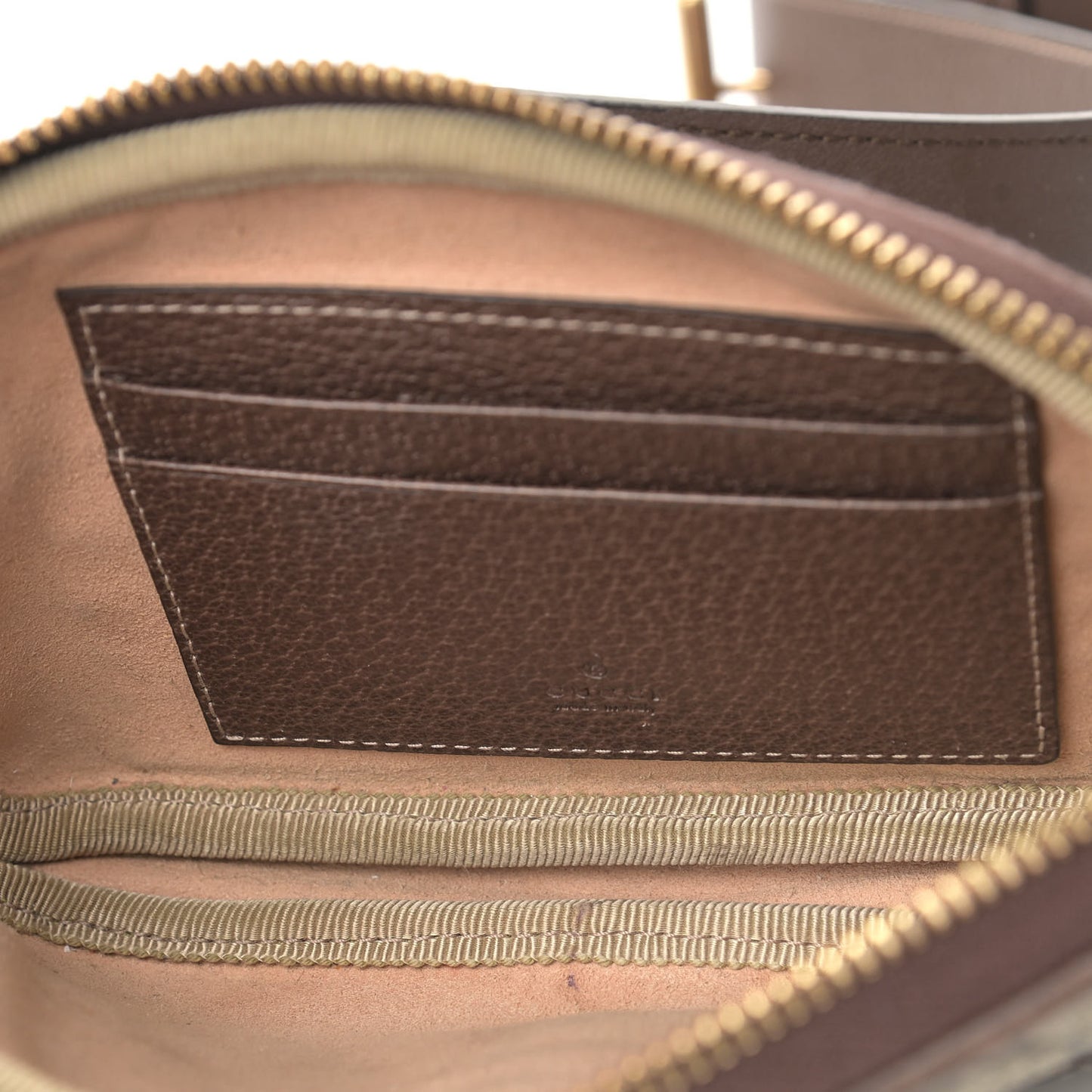 GG Supreme Monogram Ophidia Belted iPhone Case 85 34 Dark Brown