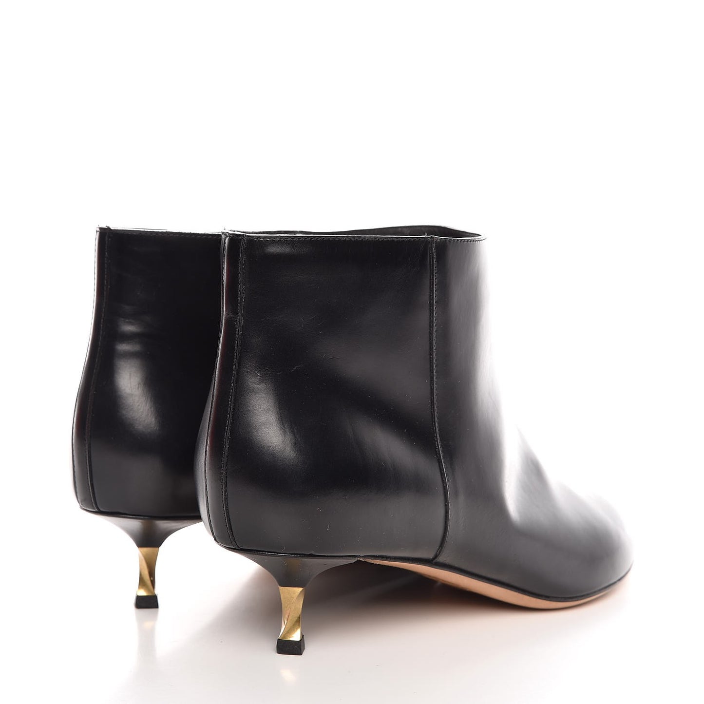 Calfskin Pointed Toe Ankle BBoots 40 Black