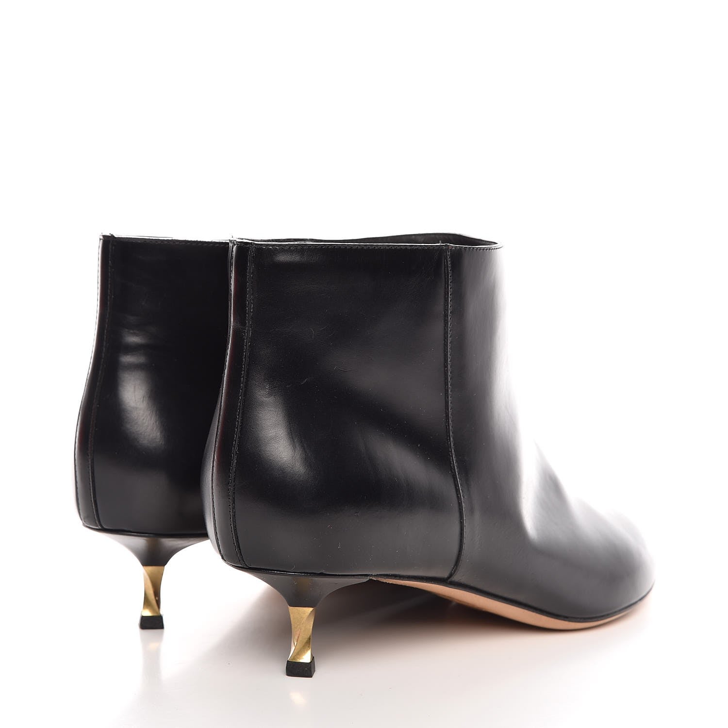 Valentino Garavani Calfskin Pointed Toe Ankle BBoots 40 Black 4 of 10