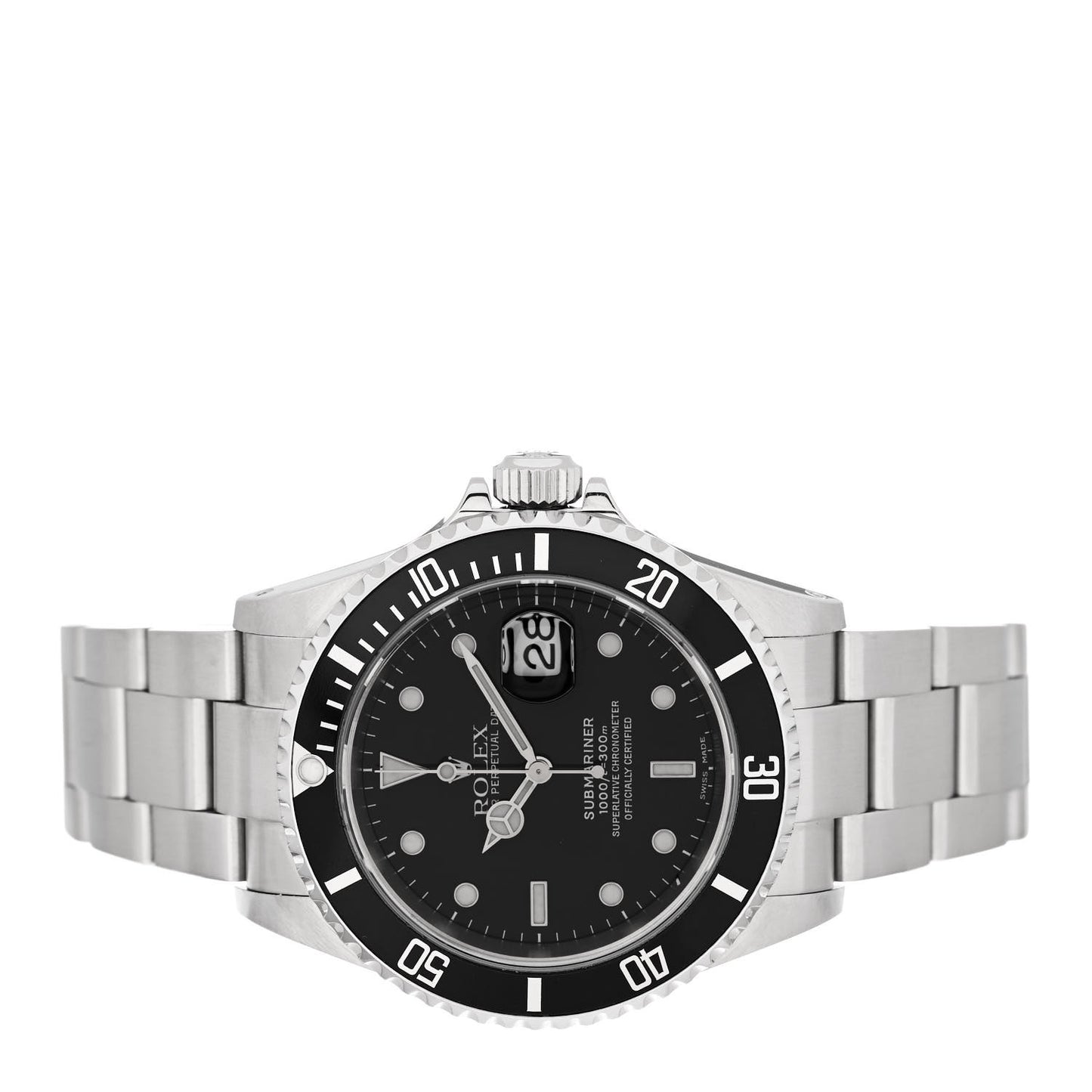 Stainless Steel 40mm Oyster Perpetual Submariner Date Watch Black 16610