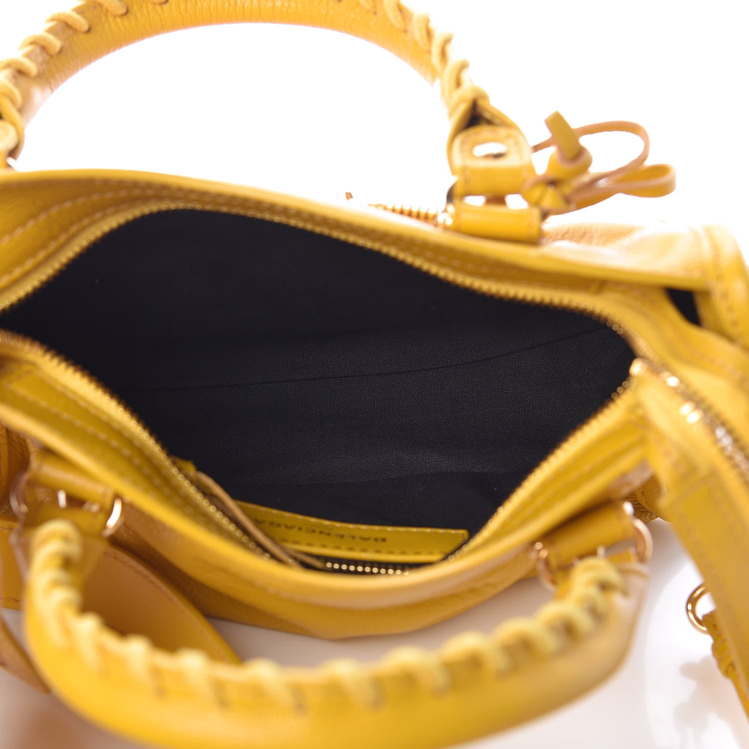 Balenciaga Chevre Gold Metallic Edge Hardware Mini City Jaune Epi 5 of 14