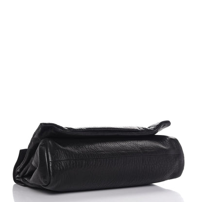 Saint Laurent Sheepskin Rive Gauche Hobo Black 4 of 10