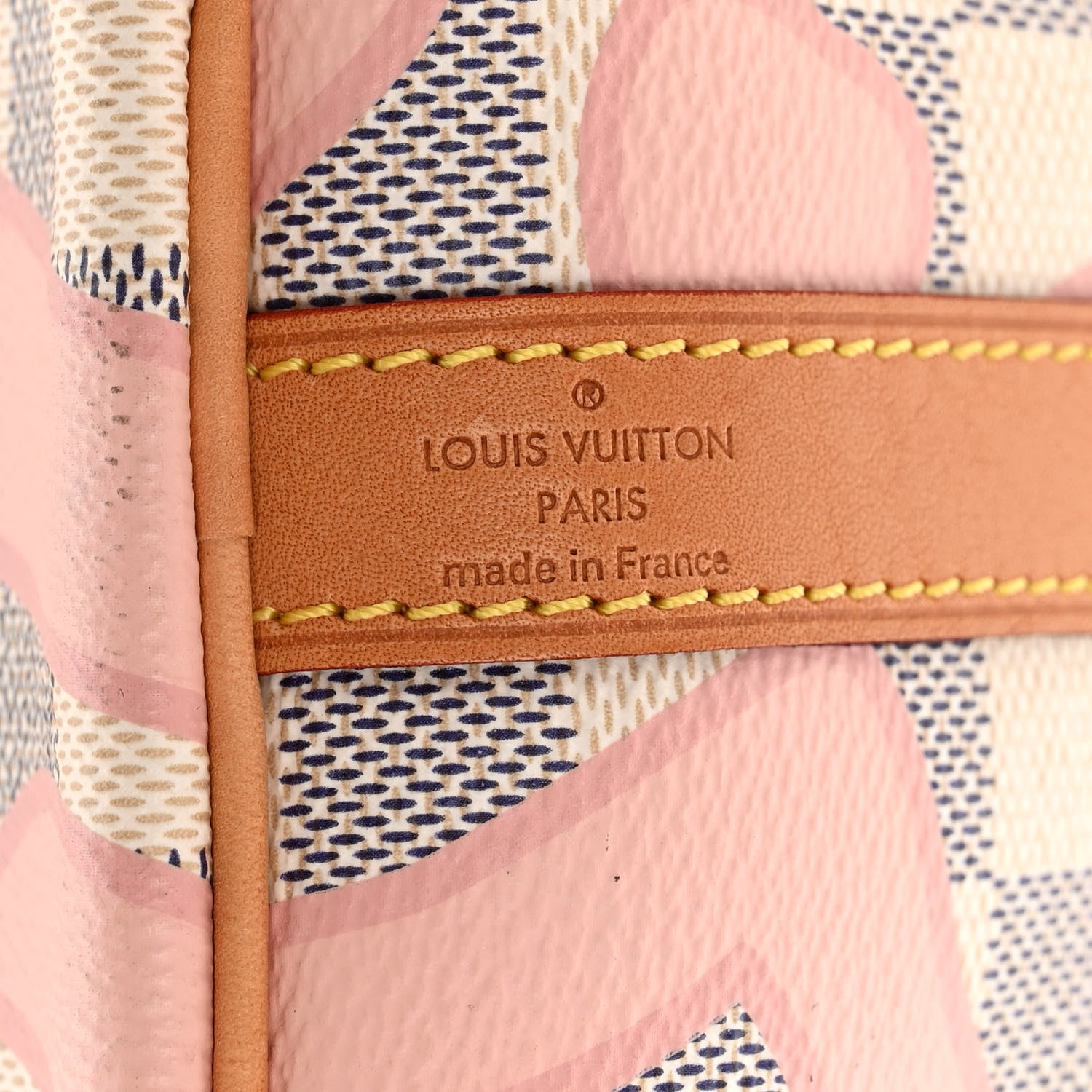 Louis Vuitton Damier Azur Tahitienne Speedy Bandouliere 30 Rose Ballerine 6 of 10