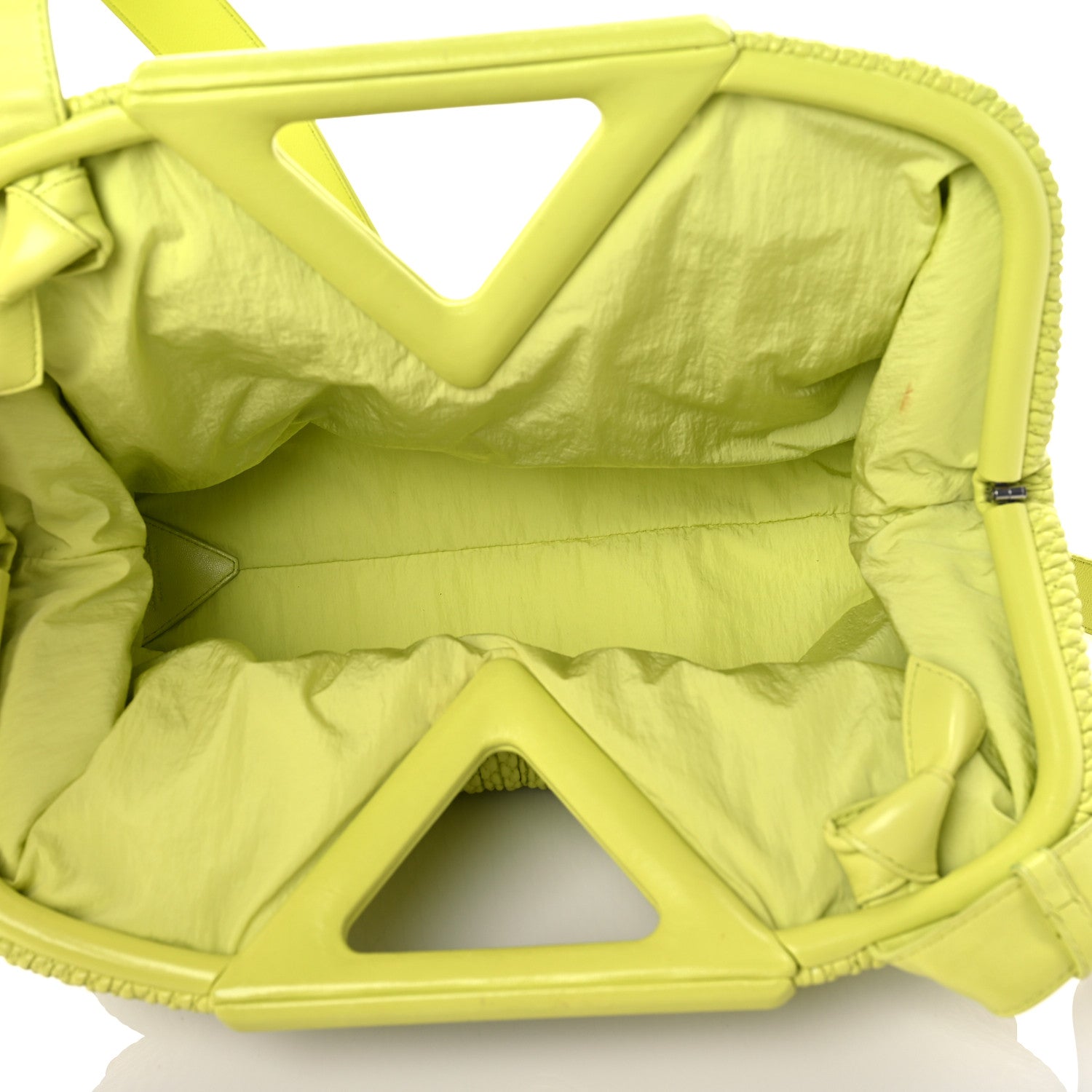 Bottega Veneta Lambskin Knit Large The Point Triangle Bag Seagrass 4 of 13