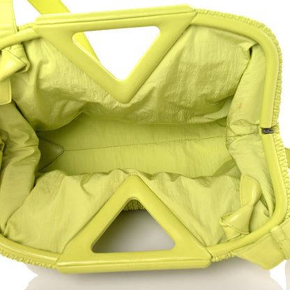 Bottega Veneta Lambskin Knit Large The Point Triangle Bag Seagrass 4 of 13