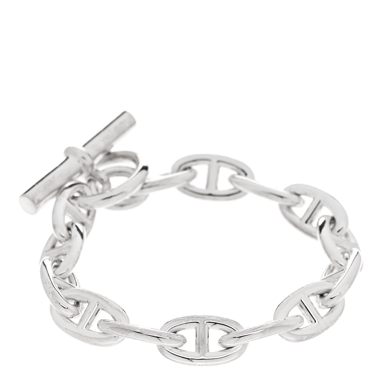 Hermes Sterling Silver GM Chaine d'Ancre Bracelet 2 of 4