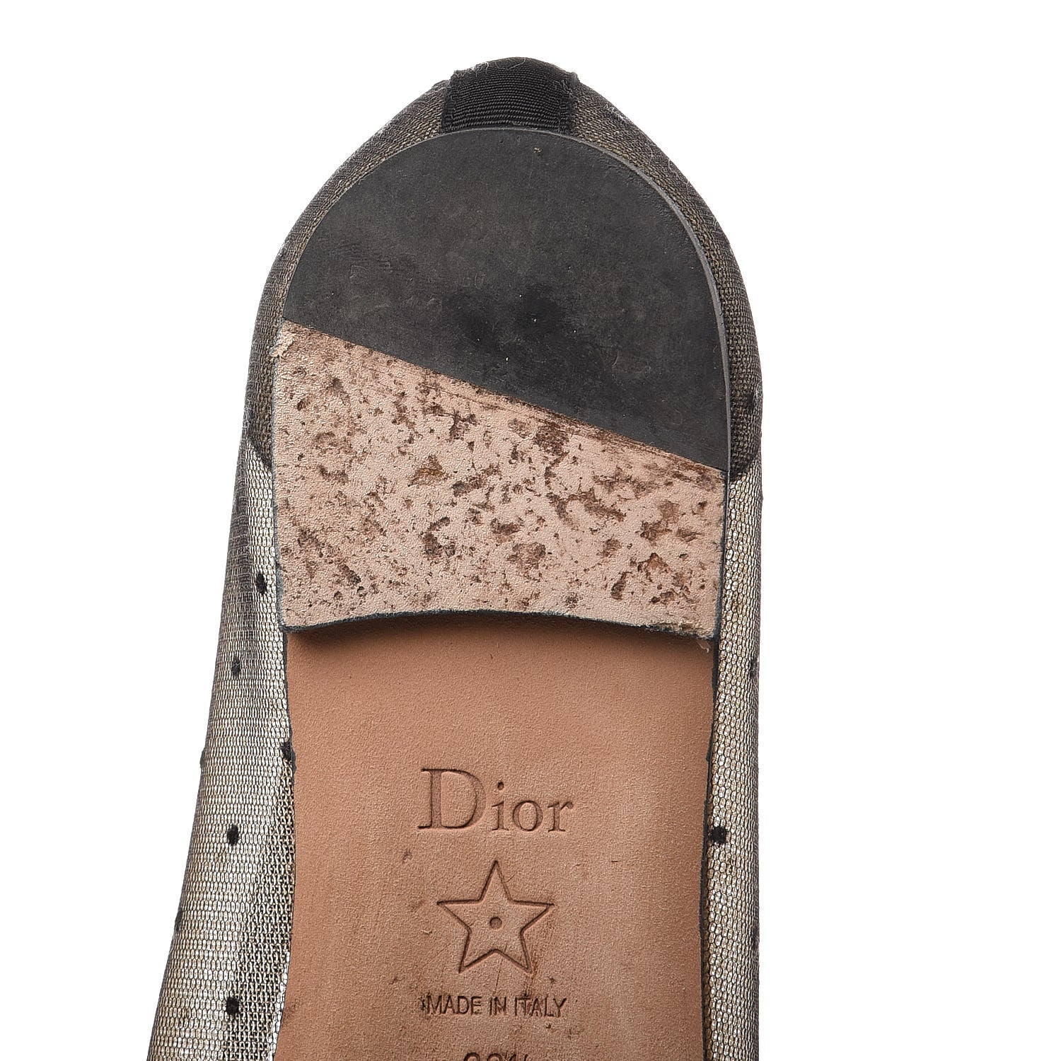 Christian Dior Swiss Tulle Dotted Miss J'Adior Ballet Pumps 38.5 Black Nude 8 of 10