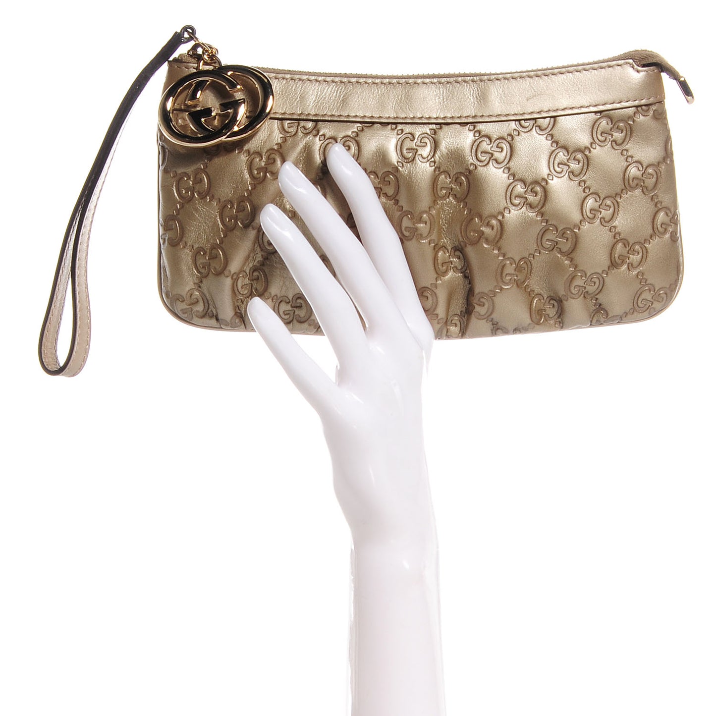 Guccissima New Britt Wristlet Gold