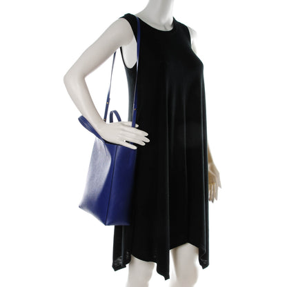Celine Grained Calfskin Small Vertical Cabas Indigo 2 of 7