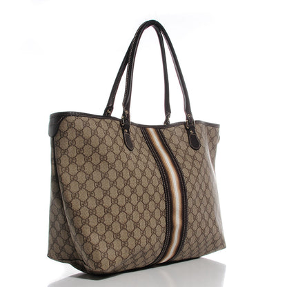 Gucci GG Plus Monogram Web Large Joy Tote Dark Brown 3 of 10