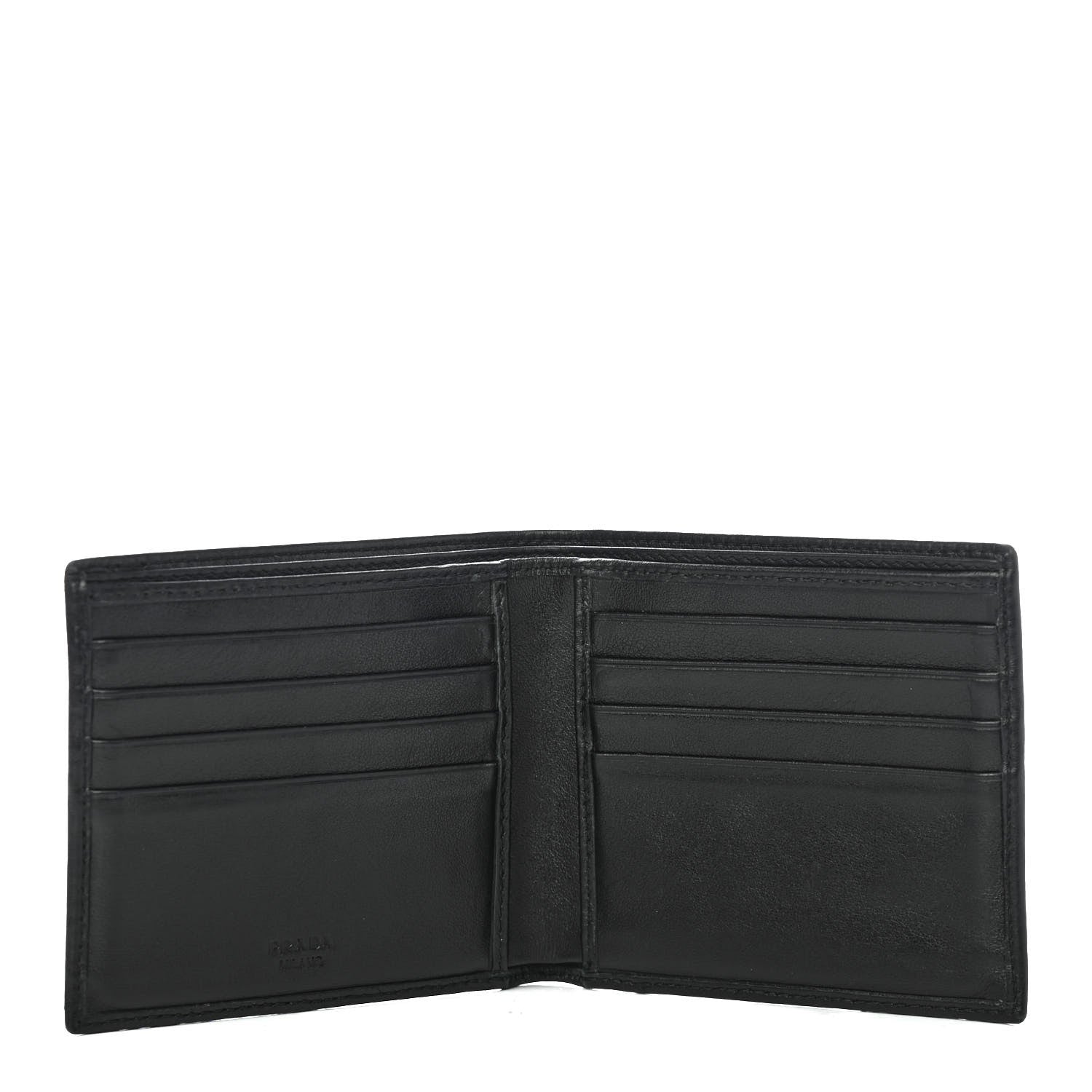 Prada Vitello Bi-Fold Wallet Black 2 of 4