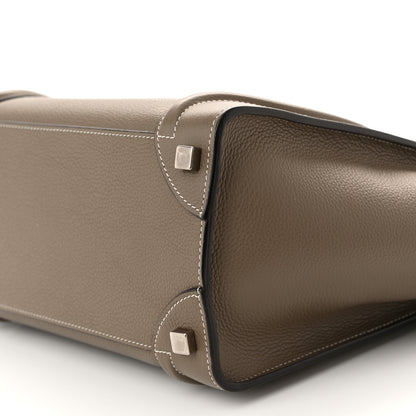 Celine Drummed Calfskin Micro Luggage Souris 9 of 9