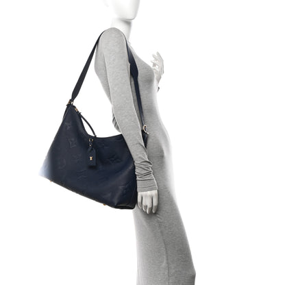 Louis Vuitton Empreinte Monogram Giant CarryAll MM Navy 3 of 11