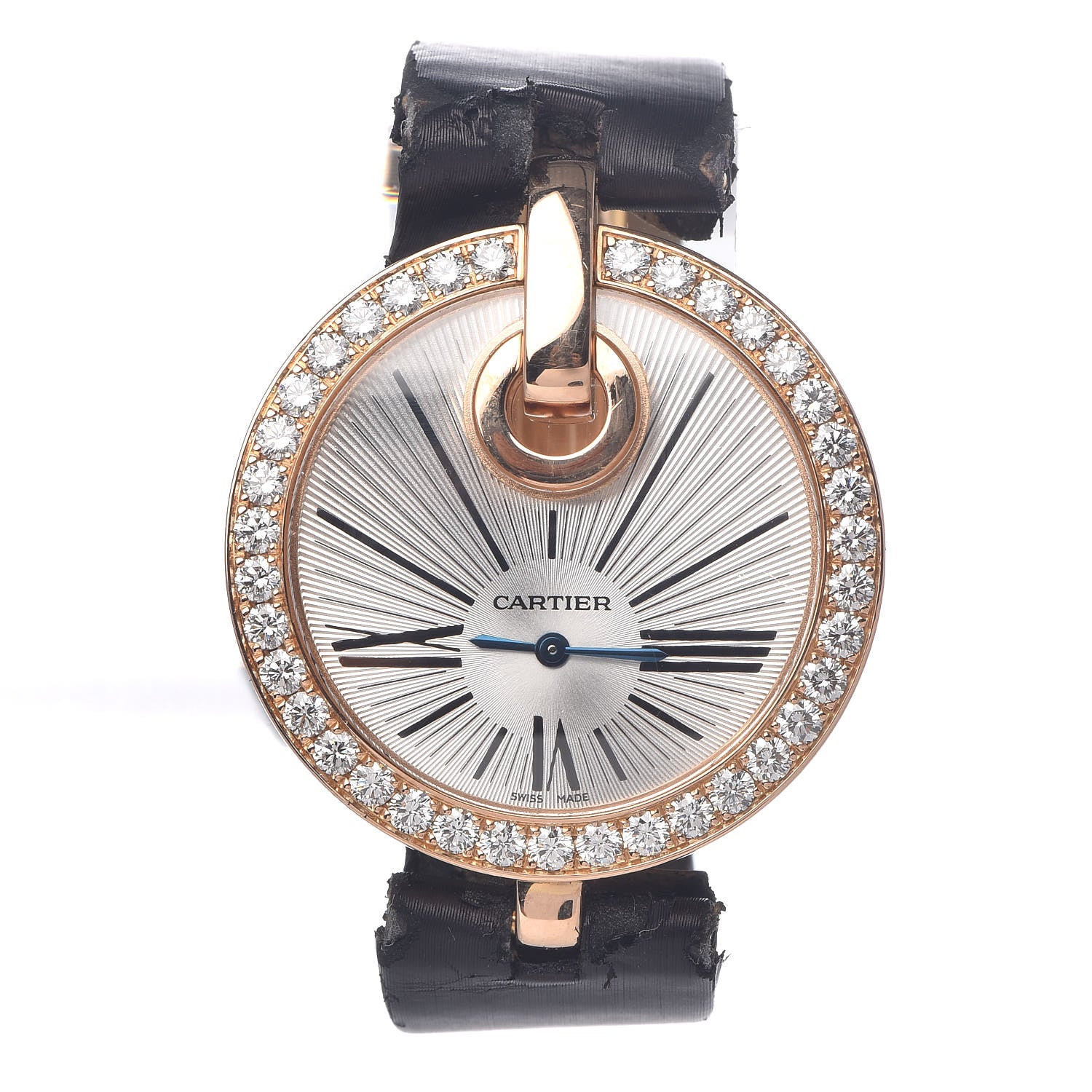 Cartier 18K Pink Gold Satin Diamond Bezel 35mm Captive De Cartier Quartz Watch 1 of 8