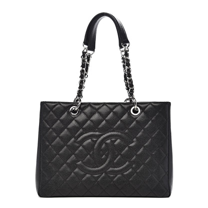 Chanel Caviar Quilted Grand Shopping Tote GST Black 1 of 10