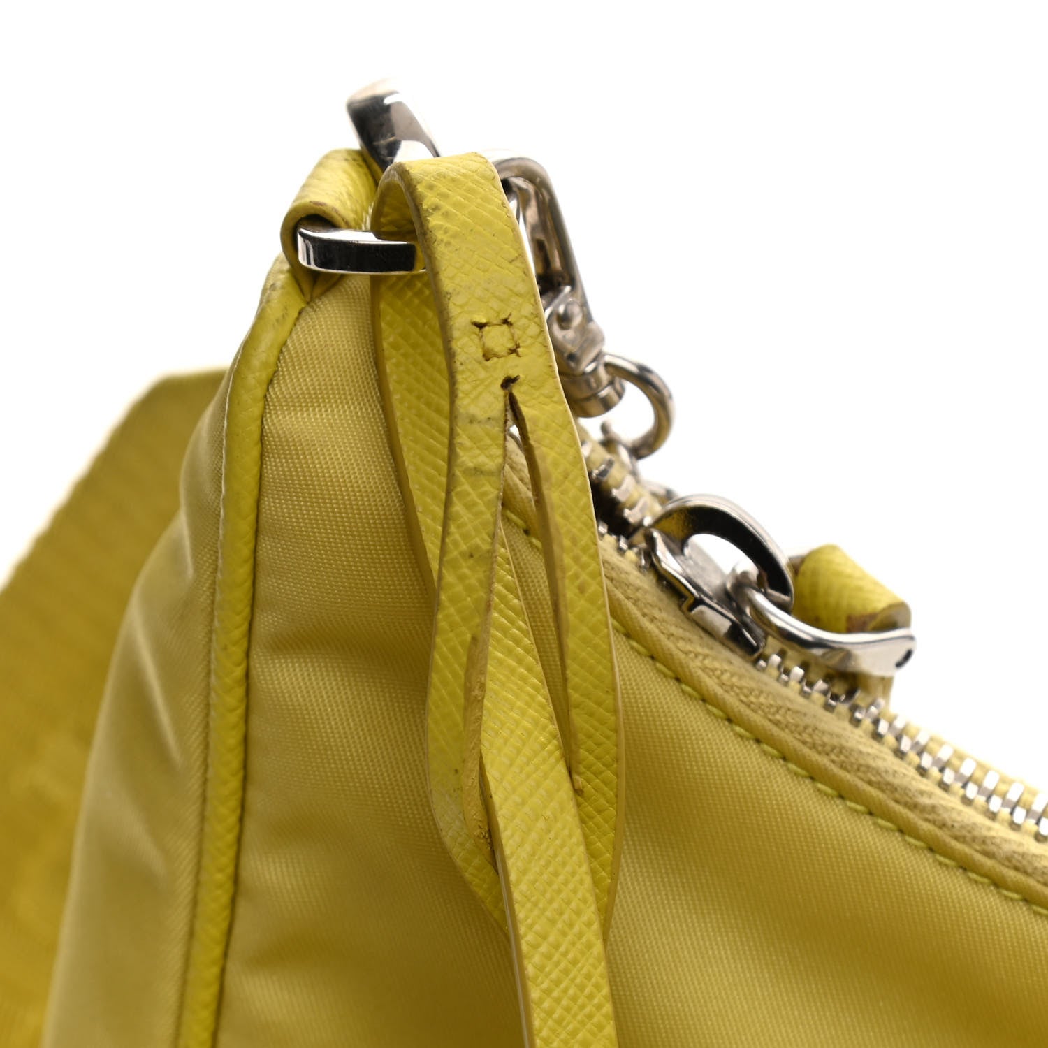 Prada Nylon Saffiano Re-Edition 2005 Shoulder Bag Ananas 11 of 13