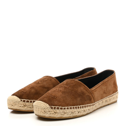 Saint Laurent Suede Monogram Espadrilles 36.5 Brown 3 of 9
