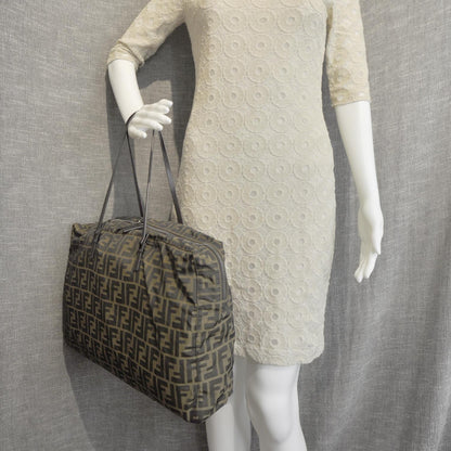 Fendi Zucca Large Travel Tote Tobacco 2 of 8