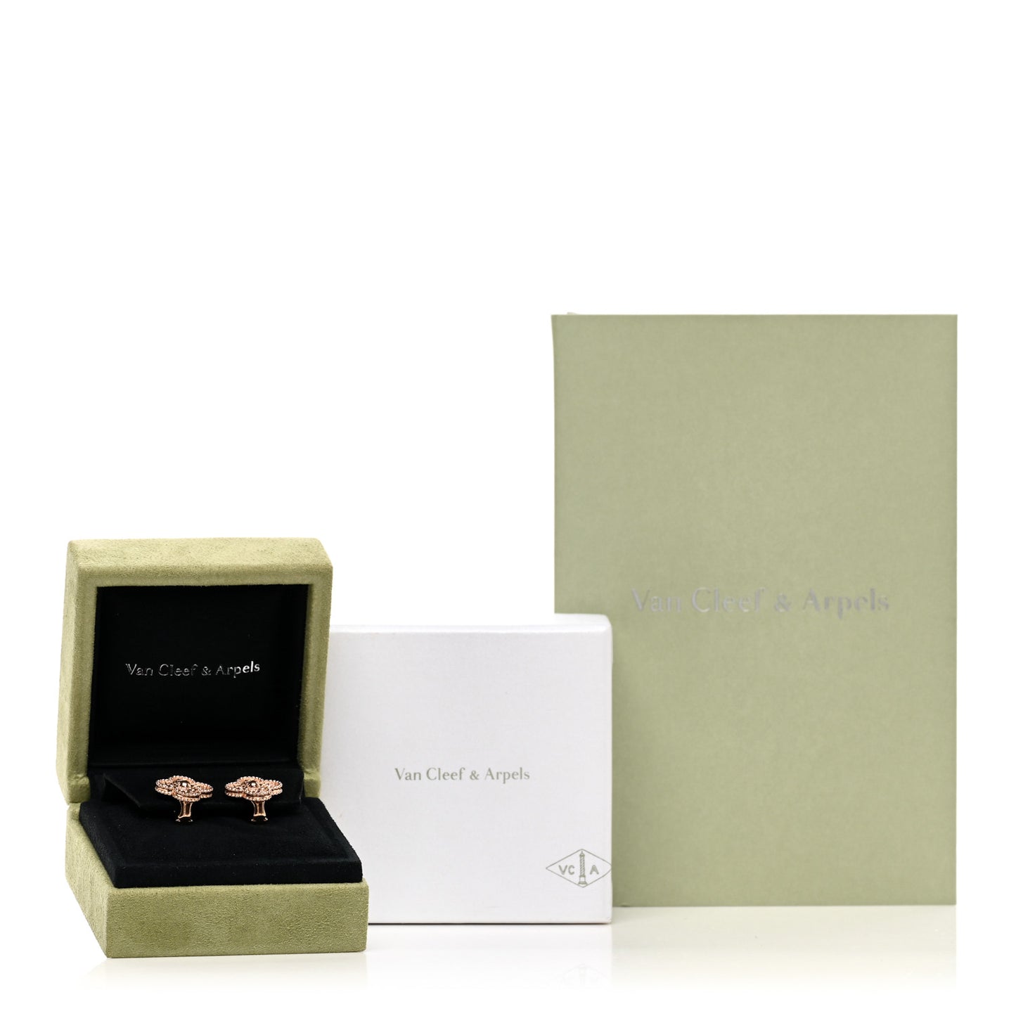18K Rose Gold Vintage Alhambra Earrings